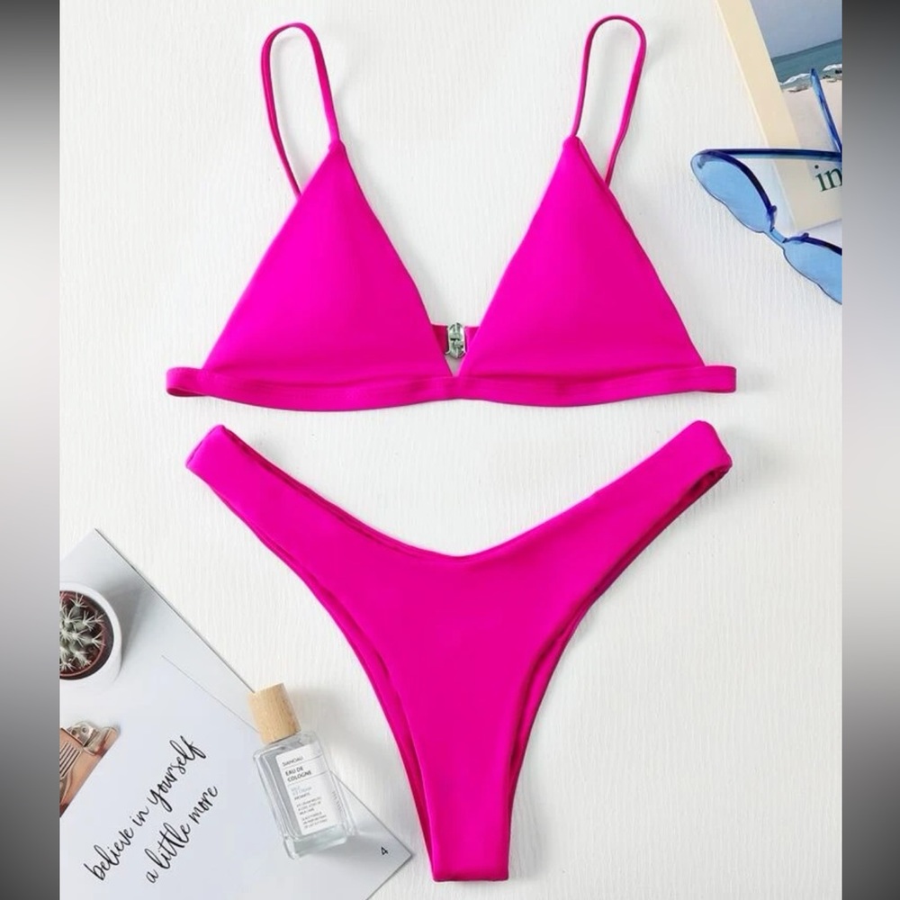 SHEIN Bikini Set in Hot Pink